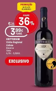 Critterium - Vinho Regional Lisboa Reserva Tinto