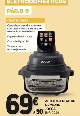 Jocca - Air Fryer Digital De Vidro