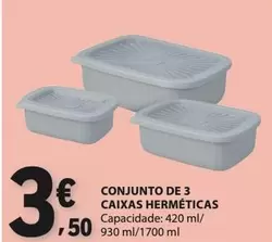 Conjunto De 3 Caixas Hermeticas