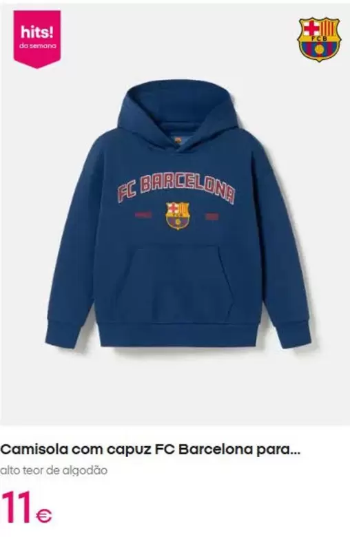 .Com - Camisola com capuz FC Barcelona para