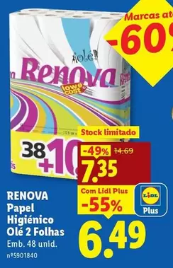 Renova - Papel Higiénico Ole 2 Folhas