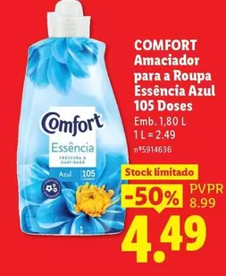 Comfort - Amaciador Para A Roupa Essencia Azul