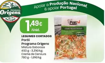 Porsi Programa Origens - Legumes Cortados