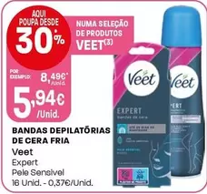 Veet - Bandas Depilatórias De Cera Fria