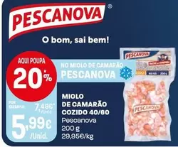 Pescanova - Miolo De Camarão Cozido 40/60