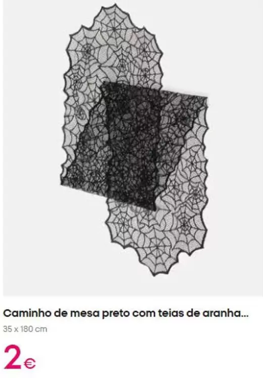 .Com - Caminho De Mesa Preto Com Teias De Aranha