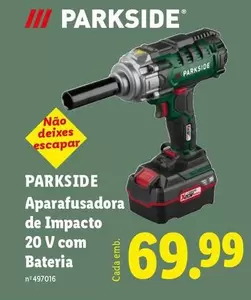 parkside - Aparafusadora De Impacto 20 V Com Bateria