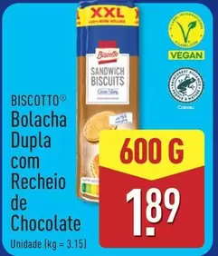 XXL - Bolacha Dupla Com Recheio De Chocolate