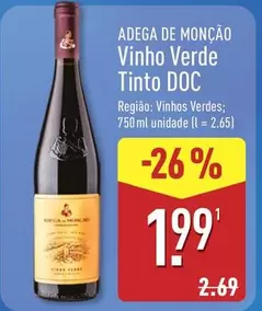 Adega De Monção - Vinho Verde Tinto DOC