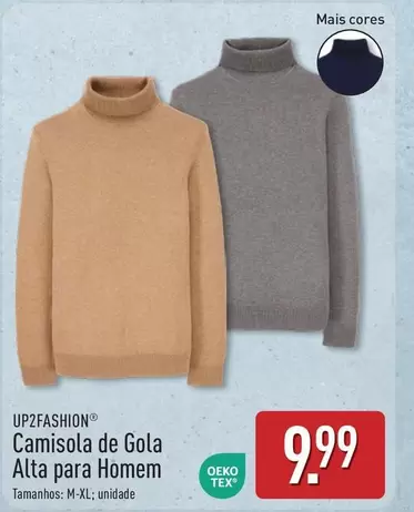 up2fashion - Camisola De Gola Alta Para Homem