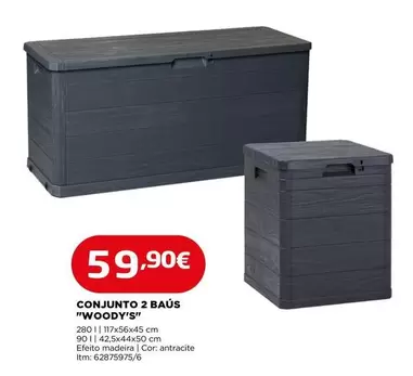 Woody's - Conjunto 2 Baus