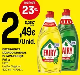 Fairy - Detergente Líquido Manual Para Lavar Loica