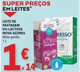 Nova Açores - Leite De Pastagem 0% Lactose
