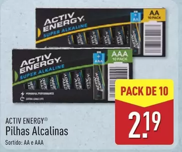 Activ Energy - Pilhas Alcalinas