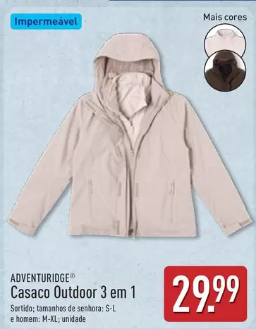 Casaco Outdoor 3 em 1