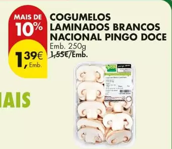 Nacional - Cogumelos Laminados Brancos  Pingo Doce