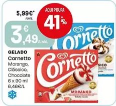 Algida - Cornetto Gelado/Morango/Clássico/Chocolate