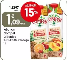 Compal - Néctar Clássico/Tutti-Frutti/Pêssego