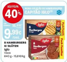 Iglo - 8 Hambúrguers S/Gluten