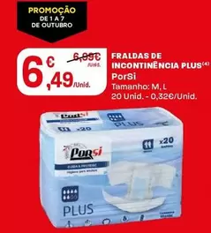 Porsi - Fraldas De Incontinencia Plus