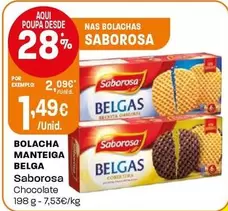Saborosa - Bolacha Manteiga Belga Chocolate