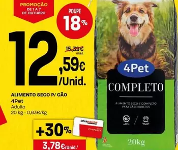 4 Pet - Alimento Seco P/Cáo