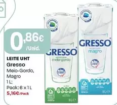 Gresso - Leite UHT Meio/Gordo/Magro