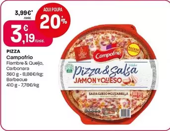 Campofrio - Pizza  Fiambre&Queijo/Carbonara/Barbecue 