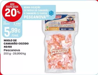 Pescanova - Miolo De Camarão Cozido 40/60