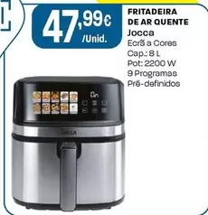 Jocca - Fritadeira De Ar Quente Ecrã A Cores/Pré-Definidos