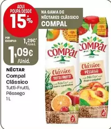 Compal - Néctar Clássico Tutti-Frutti/Pêssego