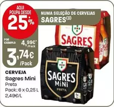 Sagres Mini - Cerveja Preta