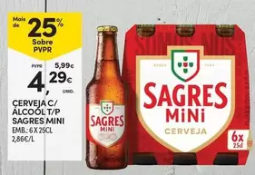 Sagres Mini - Cerveja C/ Alcool T/p