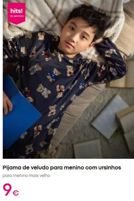 .Com - Pijama De Veludo Para Menino Com Ursinhos