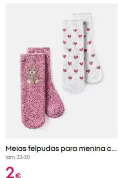 Meias felpudas para menina