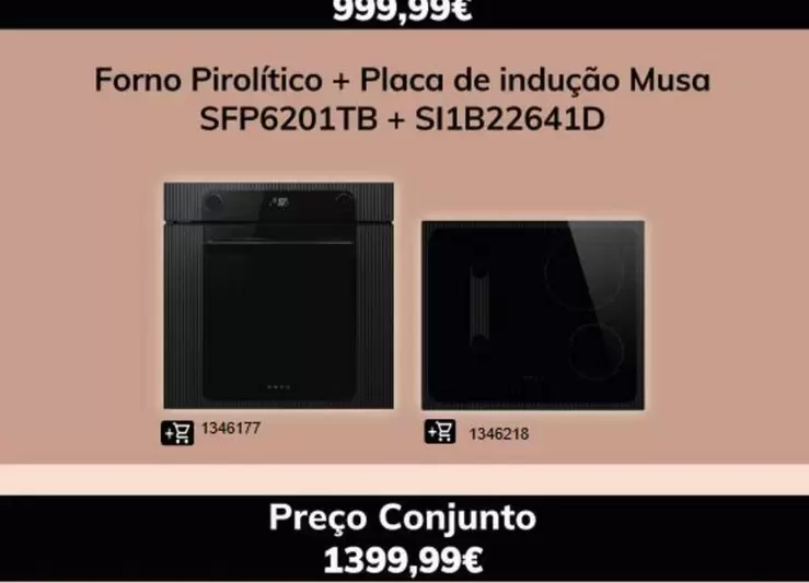 Musa - Forno Pirolitico + Placa De Indução SFP6201TB + SIIB22641D