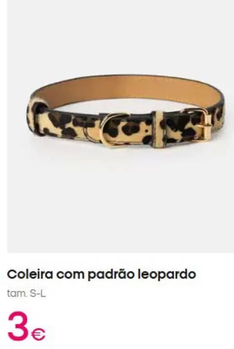 .Com - Coleira com padrão leopardo