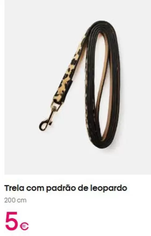 .Com - Trela com padrão de leopardo