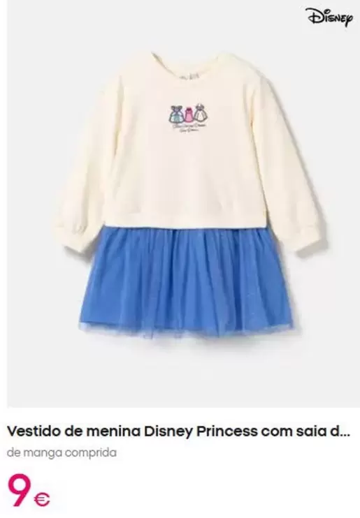 Disney - Vestido De Menina Princess Com Saia D.