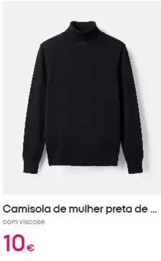 .Com - Camisola De Malher Preta De