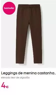 Leggings De Menina Castanha...