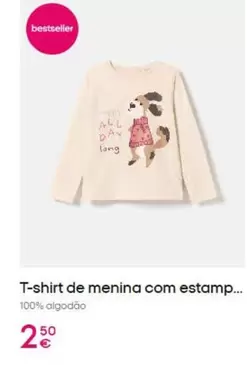 .Com - T-shirt De Menina Com Estamp
