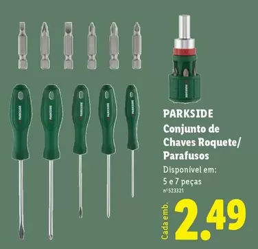 parkside - Conjunto De Chaves Roquete/ Parafusos