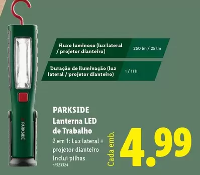 parkside - Lanterna Led De Trabajo