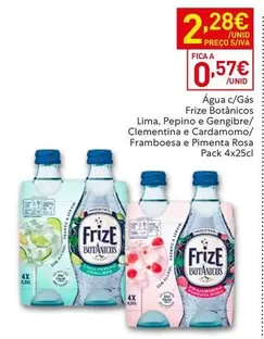 Frize - Agua C/Gas Botanicos Lima, Pepino E Gengibière/Clementina E Cardamomo/Framboca E Pimenta Rosa Pack 4x