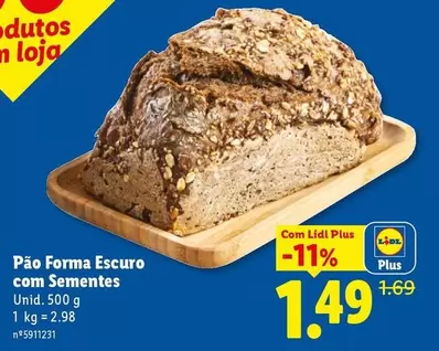 forma+ - Pão Forma Escuro Com Sementes