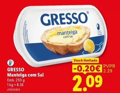 Gresso - Manteiga Com Sal
