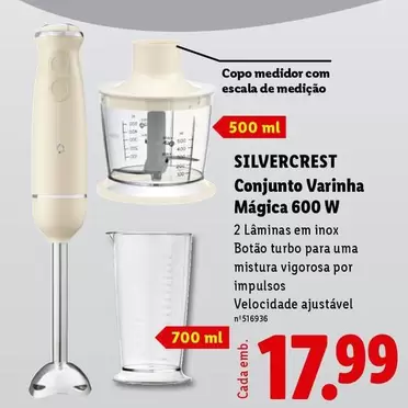 silvercrest - Conjunto Varinha Mágica 600 W