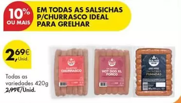 As - Em Todas Salsichas P/churrasco Ideal Para Grelha