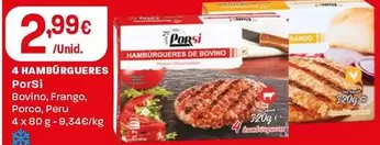 Porsi - 4 Hambúrgueres